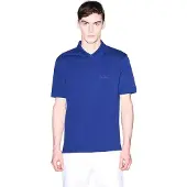 Armani Exchange pour homme. XM001286AF10366UB131 Polo bleu de la poste (L), Casuel, Coton, Manche courte