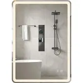 Northix LED Bathroom Mirror with Anti-Fog, Dimmable, 70x50 cm