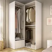 Dmora Evansdale - Armoire Grande, 105x205h cm Blanc, Modulable