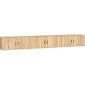 vidaXL Armoires TV murales 3 pièces chêne Sonoma 100x34,5x40 cm