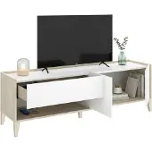 Dmora Willits - Meuble TV modulable, 39x150x50h cm blanc
