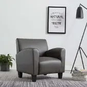 Prolenta Maison Exclusive - Fauteuil en similicuir gris