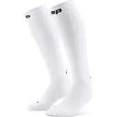 Cep Core Run Socks Tall 5.0, chaussettes de course, femme, blanc