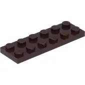 LEGO 2x6 plaque 3795 - 50 pièces brun foncé