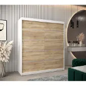 Minio Armoire 180 cm VERONA 1 blanc / Sonoma