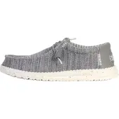 HeyDude pour homme. HD41898 Trainers Wally Stretch Sox grey (40), Tissu, Plat, Lacets, Casuel, Gris