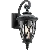Kichler Applique murale d'extérieur, noir texturé, E27, 60 W, Admirals Cove,