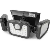 Entac Wandlampe outdoor mit PIR & Solarfunktion 3fach (600 lm, IP65)
