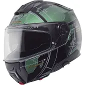 Schuberth C5 Globe Mat Noir Vert Casque Modulable Taille XL