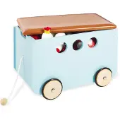Pinolino Coffre à jouets à roulettes 'Jim', menthe