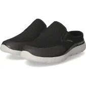 SKECHERS Chaussons Summits pour hommes, modèle pantoufle, couleur noire, pour un usage quotidien et décontracté