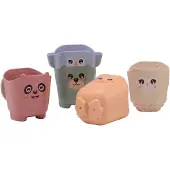 Jouéco Seau et gobelets de bain empilablesHappy World