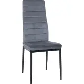 CLP , chaise de salle à manger Mayfair, couleur gris clair, revêtue en velours