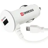 WorldConnect 52862 Midget PLUS Micro USB Car Charger, blanc - pour charger facilement jusqu'à 2 appareils USB sur l'allume-cigare (12 V)