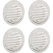 vidaXL Grilles d'aération, lot de 4, argent, 100 mm, en acier inoxydable