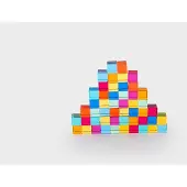 TickiT Jouets éducatifs Gem Cubes - 50 briques acryliques colorées
