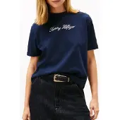 Tommy Hilfiger T-shirt à Manches Courtes Script Modern