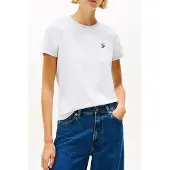 Tommy Hilfiger Ww0ww47809 Short Sleeve T-shirt Blanc M Femme