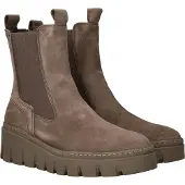 Tamaris Boots 'Enkellaarsjes Plat' taupe