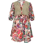 Usha Robe mélange de couleurs