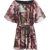 Next Robe vert foncé / rose ancienne / noir / blanc cassé