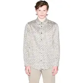 Armani Exchange pour homme. XM001942AF19194F1165 Chemise beige douce (XL), Casuel, Coton, Classique, Manche longue