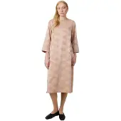 Makia Josie 3/4 Sleeve Midi Dress Beige,Marron XS Femme