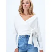 Trend Alaçatı Stili Chemisier blanc