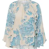 Saint tropez Chemisier 'PollyanaSZ' beige clair / bleu clair