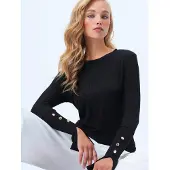 Trend Alaçatı Stili T-shirt noir