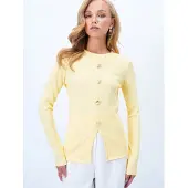 Trend Alaçatı Stili T-shirt jaune pastel