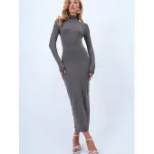 Trend Alaçatı Stili Robe gris fumé
