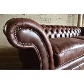 AEA Chesterfield Design Luxus Polster Sofa Couch Sitz Garnitur Leder #171