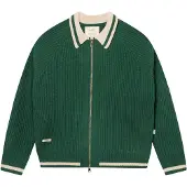BLKVIS Vestes en maille émeraude / blanc naturel