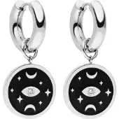 Purelei Boucles d'oreilles 'Galaxy' noir / argent / transparent / blanc