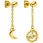 Purelei Boucles d'oreilles 'Universe' or / menthe