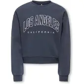 ONLY GIRLS Sweat-shirt 'KOGSweat' bleu nuit / blanc