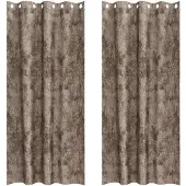 vidaXL Rideaux en velours avec tringles 2 pièces Cappuccino 260 x 140 cm Velours
