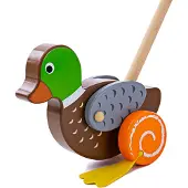Bigjigs Toys Bigjigs Baby Wooden Rider Duck (Cavalier en bois)