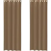 vidaXL Voile Rideaux avec œillets 2 pcs. Marron clair