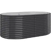 vidaXL Lit surélevé Acier revêtu par poudre 175x100x68 cm Anthracite