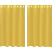 vidaXL Voile Rideaux avec oeillets 2 pcs. Jaune