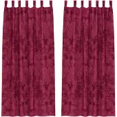 vidaXL Rideaux de velours avec rideaux 2 pcs rouge vin 245 x 140 cm velours