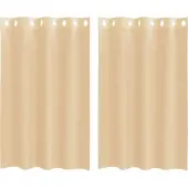 vidaXL Voile Rideaux avec illets 2 pcs. couleur sable