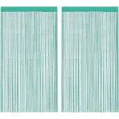 vidaXL Rideaux à fils 2 pcs. Turquoise 100x250 cm