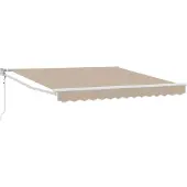 vidaXL , store enroulable beige, 350 x 250 cm, polyester et métal