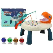 Leantoys Jeu d'arcade de pêche Table de dinosaure orange