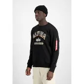 Alpha industries College Camo Sweatshirt Noir XS Homme