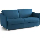 Dmora Cecina - Canapé-lit 3 places, 200x95 cm bleu, Déhoussable Italy