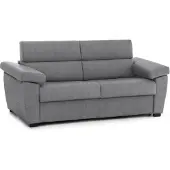 Dmora Pacecos - Canapé-lit 3 places, 225x95 cm gris, déhoussable, Italy